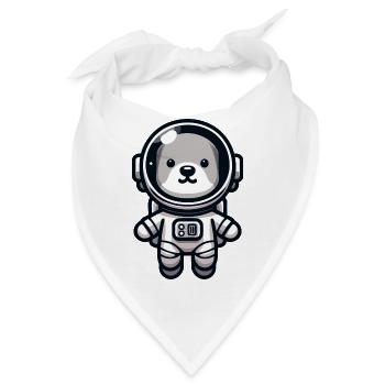 Space Paws: Der Astro-Welpe - Bandana - Weiß - Vorne