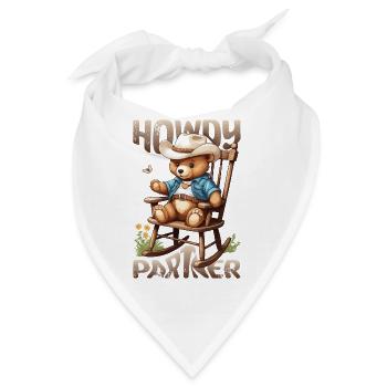 Süßer Bär mit Cowboyhut - Bandana - Weiß - Vorne