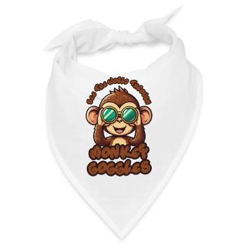 Cute Monkey: Sehen Sie die Welt durch eine Affenbrille! - Bandana - Weiß - Vorne