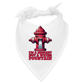 Ich bin ein Hydrant, kein Wasserbrunnen! - Bandana - Weiß - Vorne