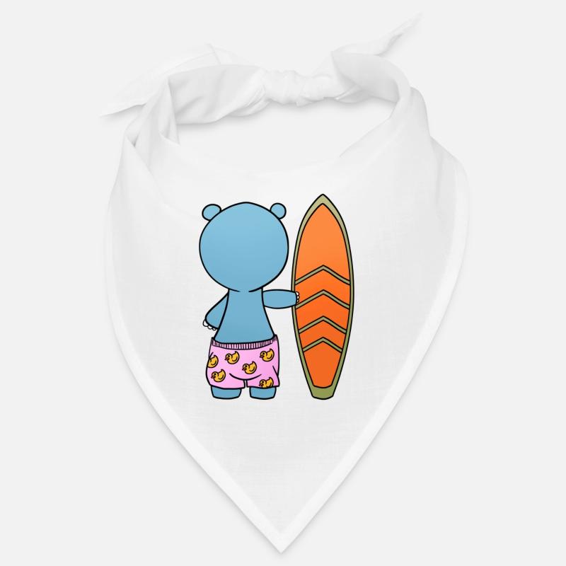 Nilpferd Surfbrett Bandana