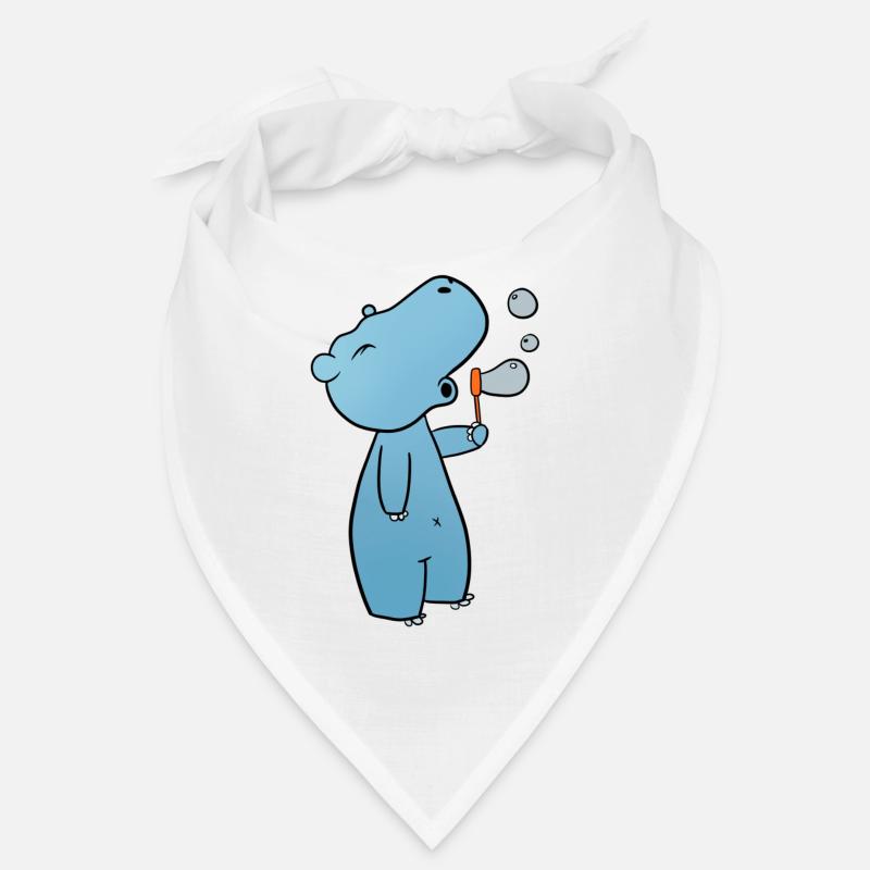 Hippopotamus Soap Bubbles Bandana