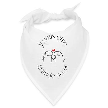 Ich werde eine große Schwester sein - Bandana - Weiß - Vorne