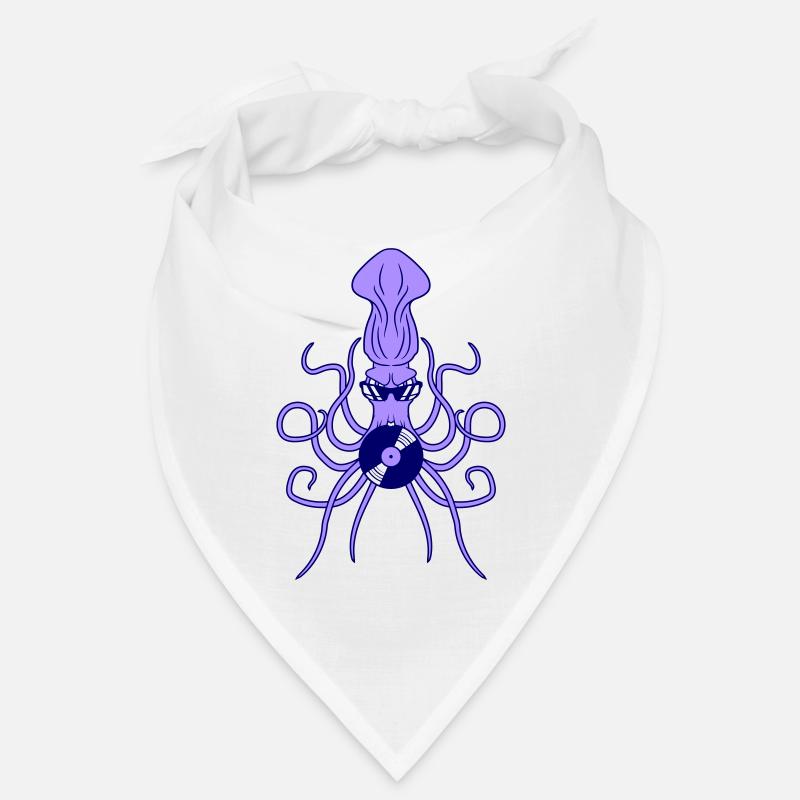 Octopus Octopus Squid Squid Record - Bandana - blanc