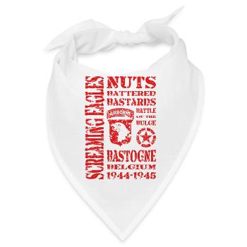 AVM Bastogne NUTS Battle Bulge Battered Bastards - Bandana - Weiß - Vorne