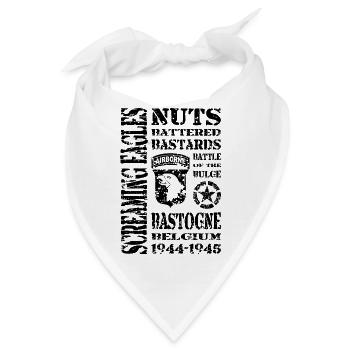 AVM Bastogne NUTS Battle Bulge Battered Bastards - Bandana - Weiß - Vorne