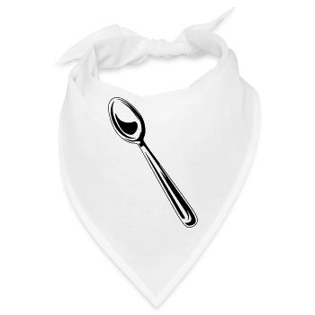 besteck symbol löffel - Bandana - Weiß - Vorne