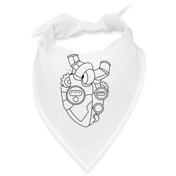 Herz für Technik – Technik Geschenkidee - Bandana - Weiß - Vorne
