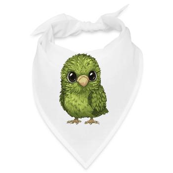 Kakapo - der süße Vogel aus Neuseeland - Bandana - Weiß - Vorne