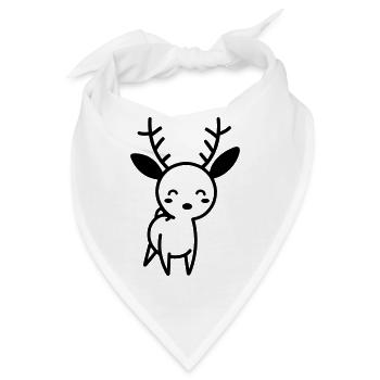 Hirsch - Bandana - Weiß - Vorne