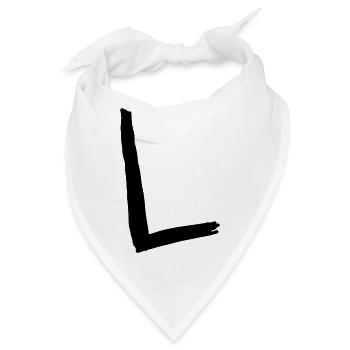 Buchstaben L - Bandana - Weiß - Vorne
