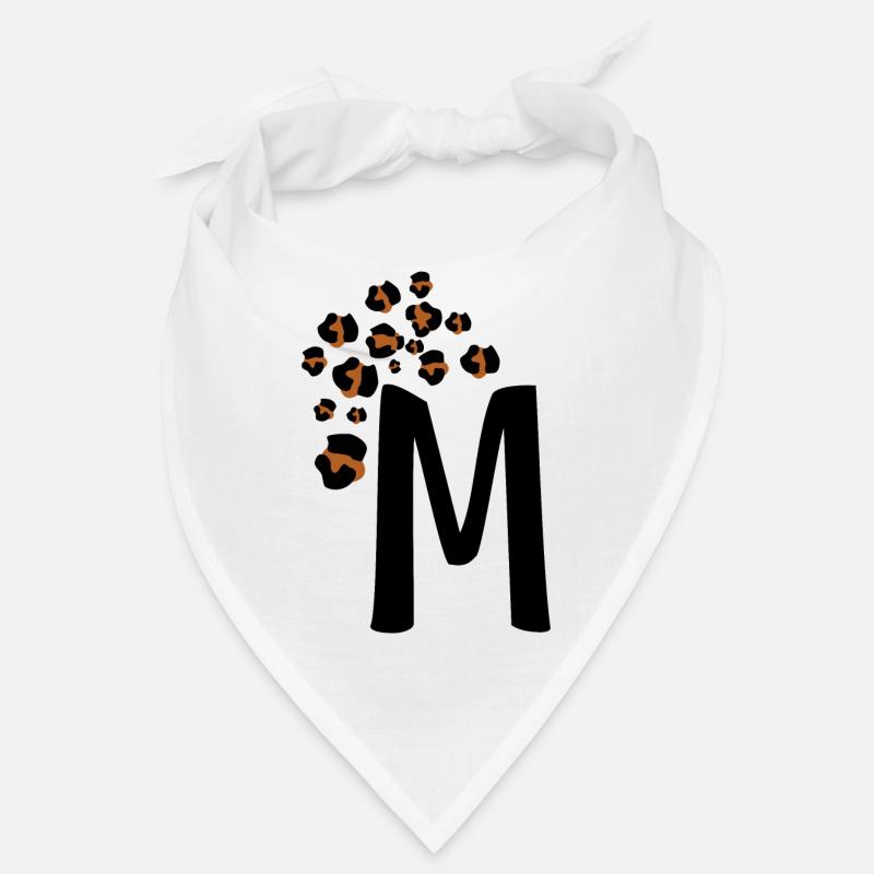Buchstabe M Leopard Muster Bandana