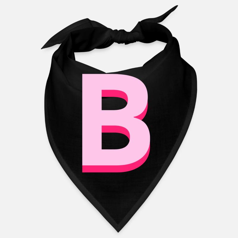 Lettre b rose pop et moderne Bandana