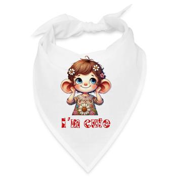 Cute cartoon - Bandana - Weiß - Vorne