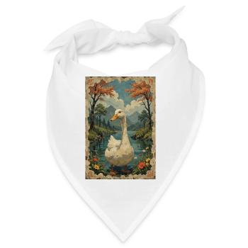 Ein schönes Bild von einer Ente. - Bandana - Weiß - Vorne