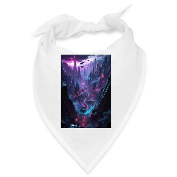 Eine Stadt im Cyberpunk-Tal - Bandana - Weiß - Vorne