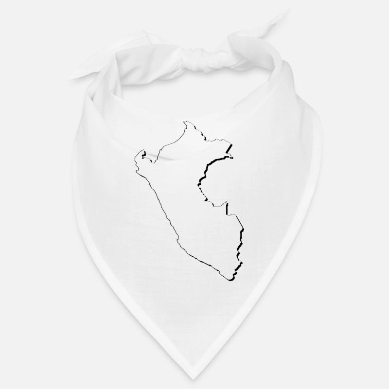 Peru map as an outline Bandana
