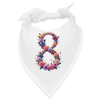 Frauentag: 8. Marsch gemeinsam für Stärke und Freiheit - Bandana - Weiß - Vorne
