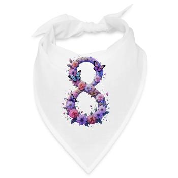 Frauentag: 8. Marsch gemeinsam für Stärke und Freiheit - Bandana - Weiß - Vorne