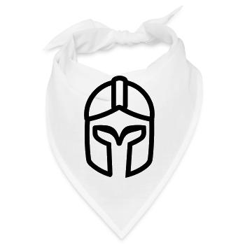 Spartanischer Helm - Bandana - Weiß - Vorne
