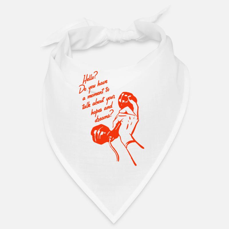 Conception de téléphone rétro – Conversation Hopes & Dreams - Bandana - blanc