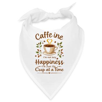 Koffein Ich bin nicht faul - Bandana - Weiß - Vorne