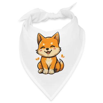 Shiba Inu - Bandana - Weiß - Vorne