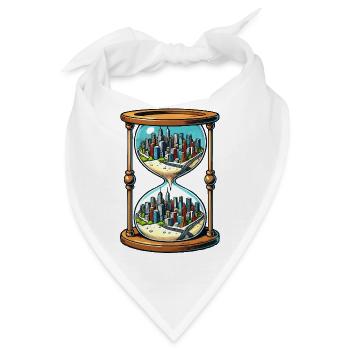 sanduhr stadt - Bandana - Weiß - Vorne