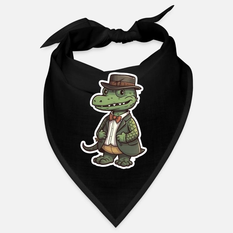 Ein süßes Krokodil mit Fliege Bandana