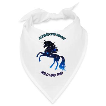 Kosmisches Einhorn - Bandana - Weiß - Vorne