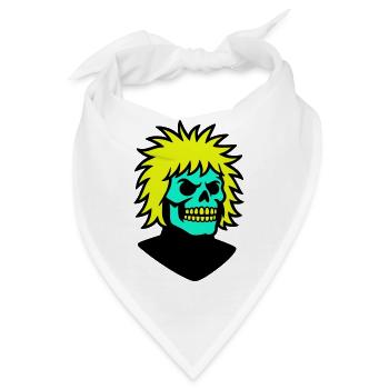 Skullman mit cooler Frisur - Bandana - Weiß - Vorne