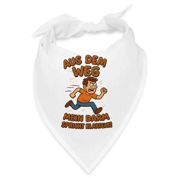 Aus dem Weg Klo Darm Klartext - Bandana - Weiß - Vorne