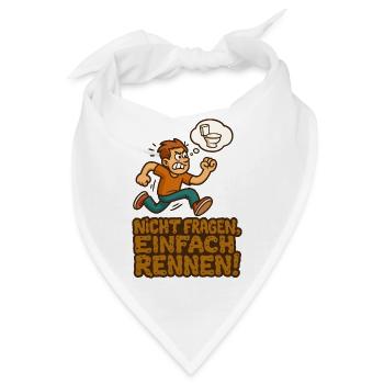 Klo Wc Stuhlgang Kinder Witzig Humor - Bandana - Weiß - Vorne