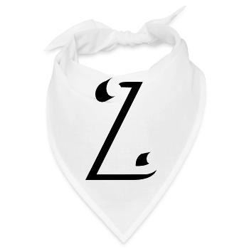 Letter Z, Name, der Buchstabe Z - Bandana - Weiß - Vorne