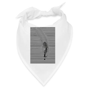 Optische Täuschung von Zebra - Bandana - Weiß - Vorne