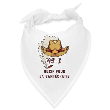 49-3_nocif_pour_la_santcratie - Bandana - Weiß - Vorne