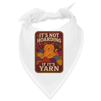 Garn horten Katzenillustration - Bandana - Weiß - Vorne