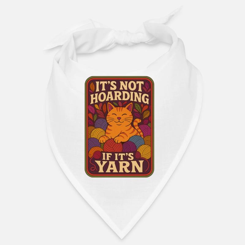 Hoarding Yarn Cat Illustration Bandana