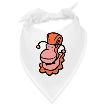 Schneckenhaus Schnecke Nacktschnecke lächelt süß - Bandana - Weiß - Vorne