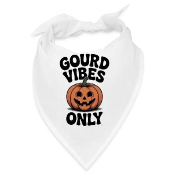 Nur Kürbis-Vibes - Bandana - Weiß - Vorne