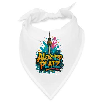 Alexanderplatz Berlin Graffiti City Design - Bandana - Weiß - Vorne