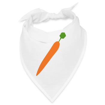 Lebendige Karottenillustration für Feinschmecker - Bandana - Weiß - Vorne