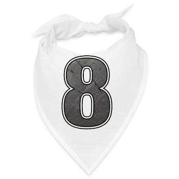 Verwitterte Acht Metalltextur - Bandana - Weiß - Vorne