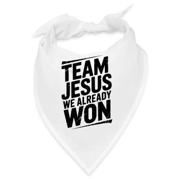 Team Jesus, wir haben bereits gewonnen - Bandana - Weiß - Vorne