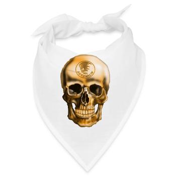 Schädel mit Adrenalin Emblem - Bandana - Weiß - Vorne