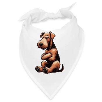 Airedale Terrier Airedales Airedaleliebhaber - Bandana - Weiß - Vorne