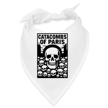 Katakomben von Paris Gebeine Beinhaus - Bandana - Weiß - Vorne