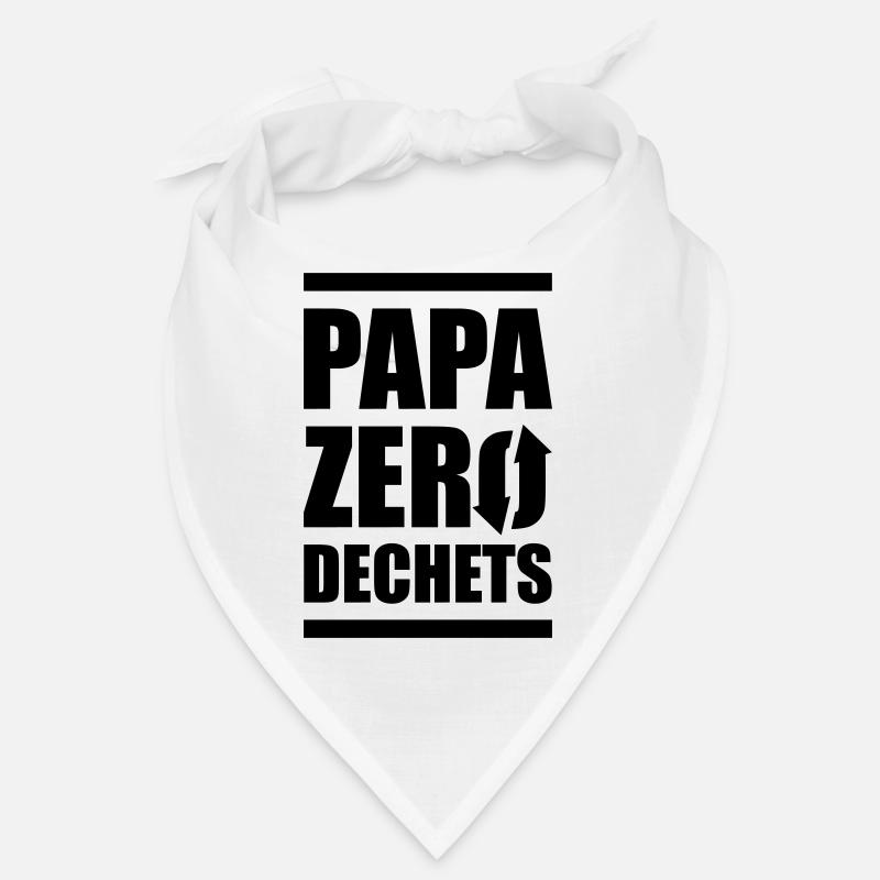 papa zero dechets - Bandana - blanc