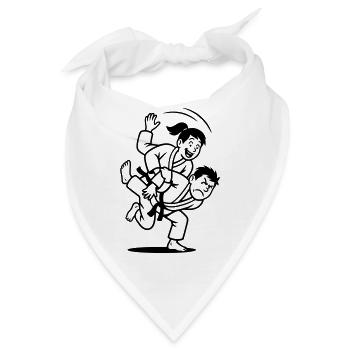 judoka wurf - Bandana - Weiß - Vorne