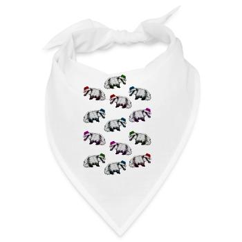 WEIHNACHTSDACHSE - Bandana - Weiß - Vorne